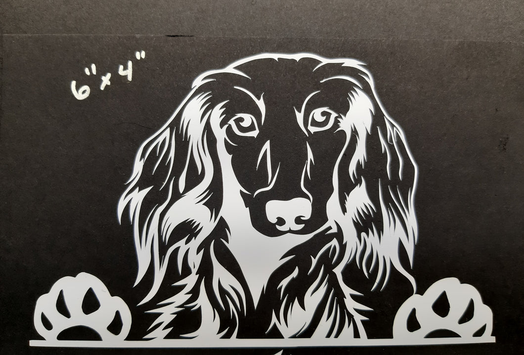 Peeking Doggie Window Decals
