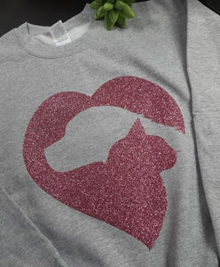 "Dog & Cat Silhouette" Sweatshirt